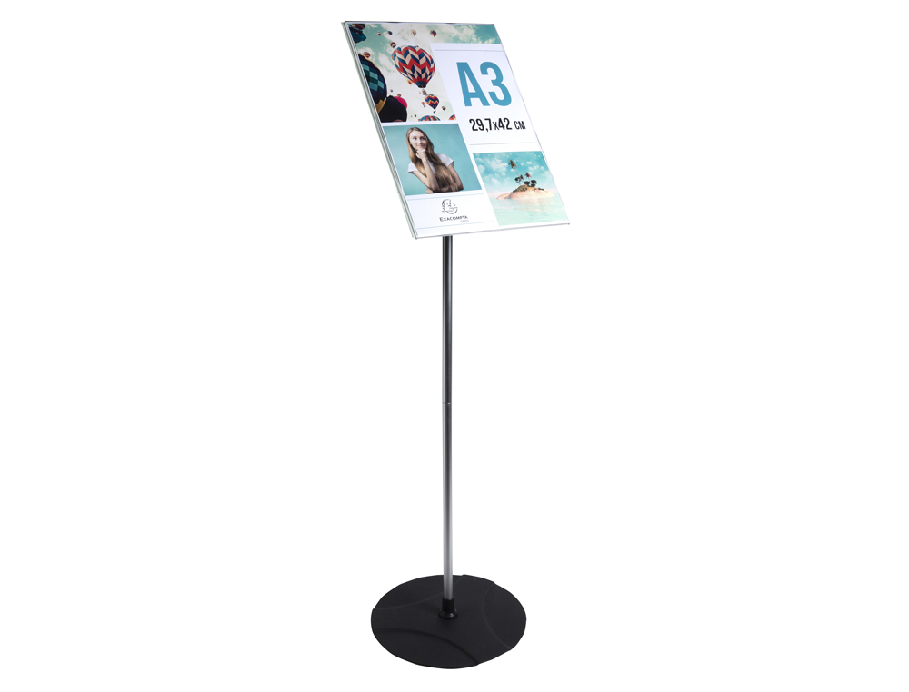 PRESENTOIR PIED EXACOMPTA ALUMINIUM VERTICAL A3 COLORIS NOIR