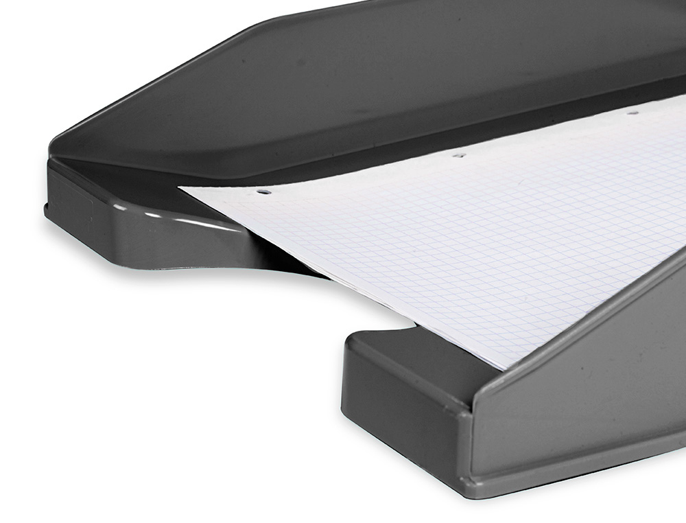 CORBEILLE À COURRIER Q-CONNECTPOLYPROPYLÈNE DOCUMENTS A4+ 240X320MM EMPILABLE 350X255X65MM COLORIS NOIR OPAQUE