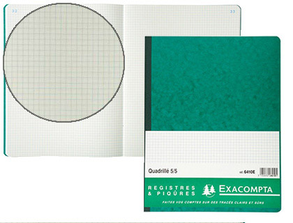 MANIFOLD EXACOMPTA PIQU 250X320MM 5X5MM FOLIOT VERTICAL 80 PAGES