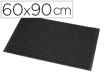 TAPIS PAPERFLOW ABSORBANT MICROFIBRE ET POLYPROPYLNE 60X90CM COLORIS ANTHRACITE