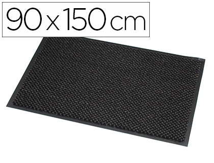 TAPIS PAPERFLOW ABSORBANT MICROFIBRE ET POLYPROPYLNE 90X150CM COLORIS ANTHRACITE