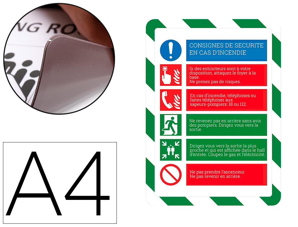 PORTE-AFFICHE A4 MAGN. SAUVET.
