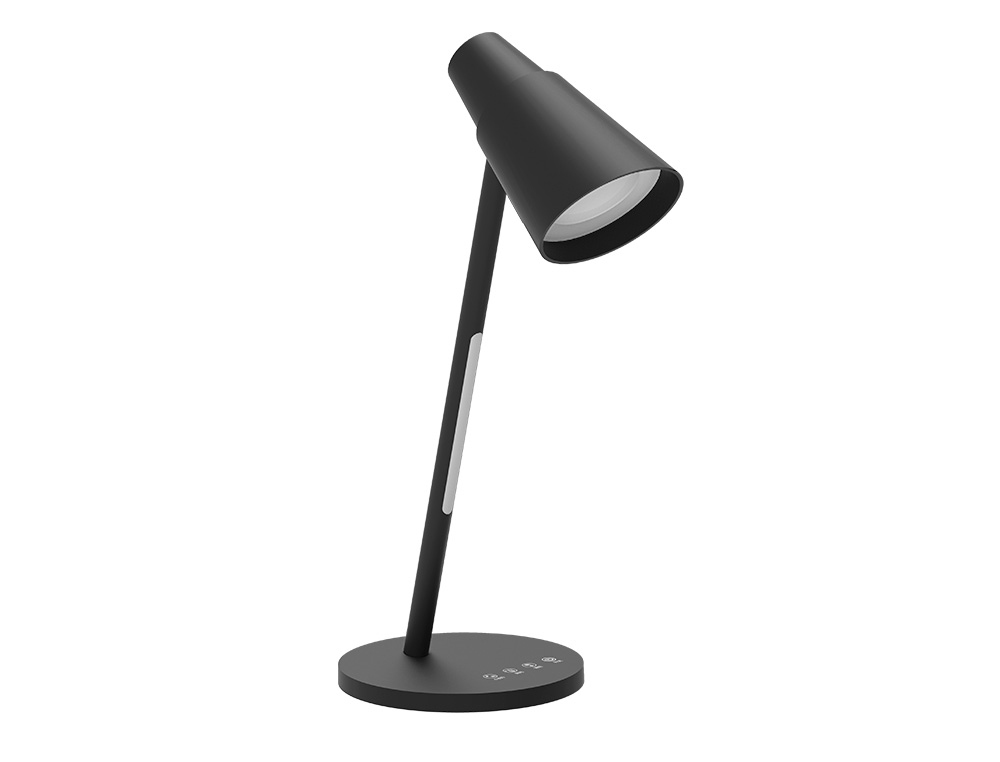 LAMPE DE BUREAU Q-CONNECT ABS TACTILE 6W 32 LED CCT         3000K-6300K 360LM E=1000LUX   COLORIS NOIR