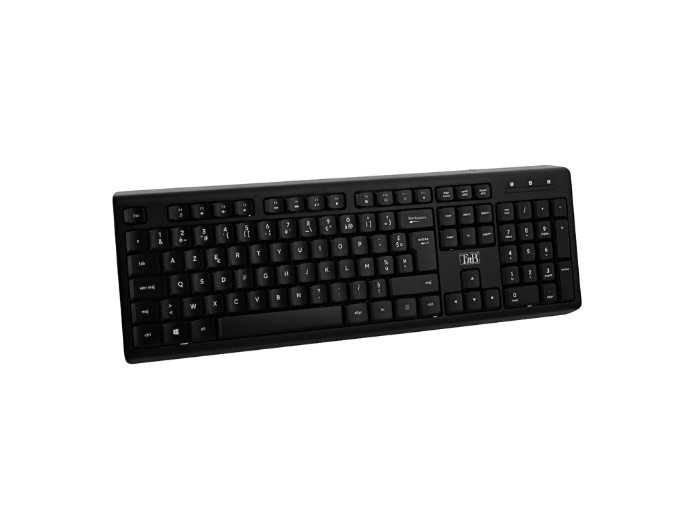 CLAVIER SANS FIL T'NB SILENT ULTRA SILENCIEUX AZERTY       COLORIS NOIR