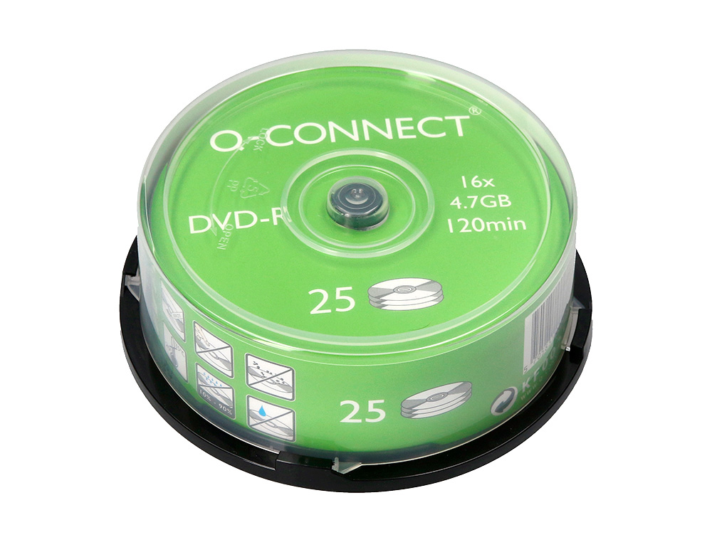 DVD-R Q-CONNECT VITESSE 16X TOUR 25 UNITS