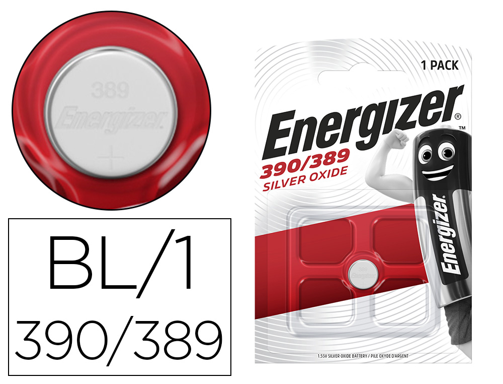PILE ENERGIZER MONTRES OXYDE ARGENT I.C.E. 390/389 BLISTER 1 UNIT